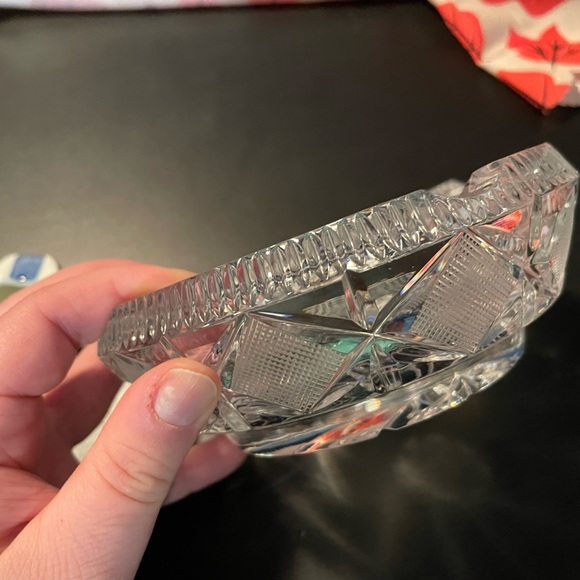 vintage porcelain dutch clog - delft holland - and crystal ashtray - Picture 6 of 8